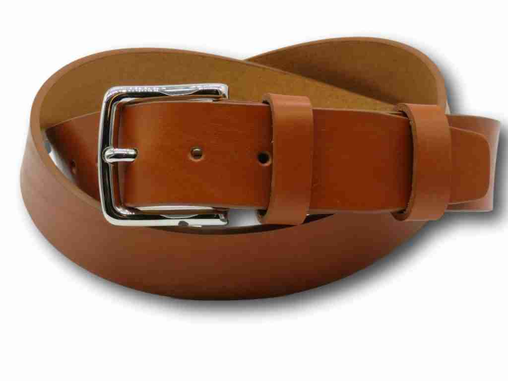 LA PIU' VENDUTA Cintura 4 Cm In Vero Cuoio Di Toro Unisex Con Fibbia A Rullo Nichel Free