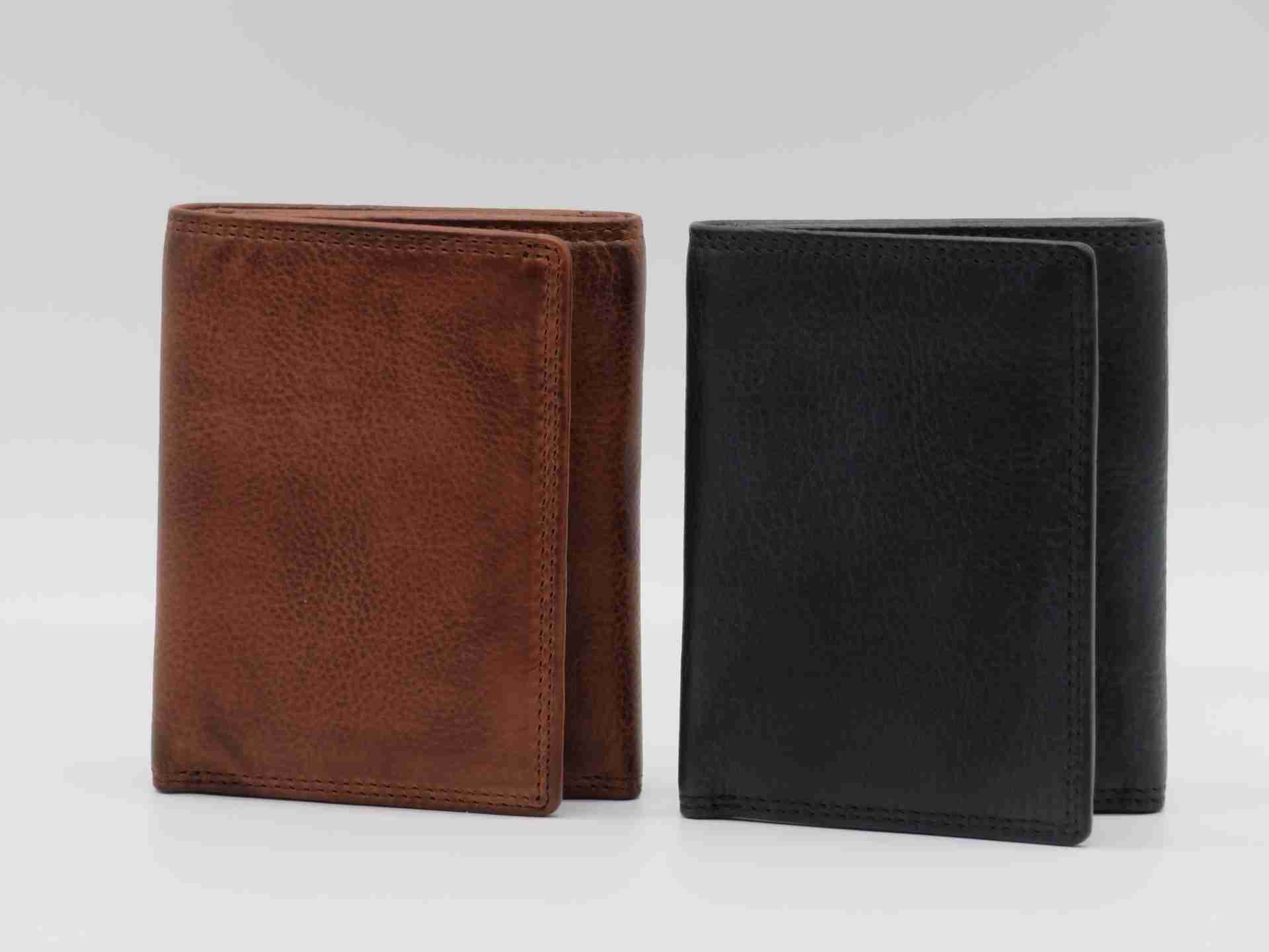 Gusti Portafoglio Uomo In Vera Pelle Vintage Marrone - Concia Chimica, Design Classico, Prodotto In India - Portafoglio In Pelle Compatto