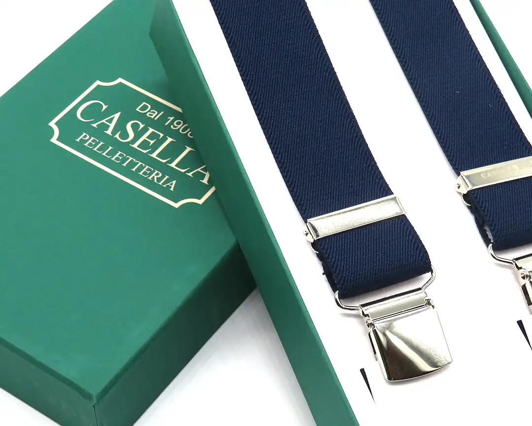 Alizeal Set 4 Bretelle Uomo A X - Larghe 2,5 Cm, Regolabili Fino A 110 Cm, Con 4 Clip