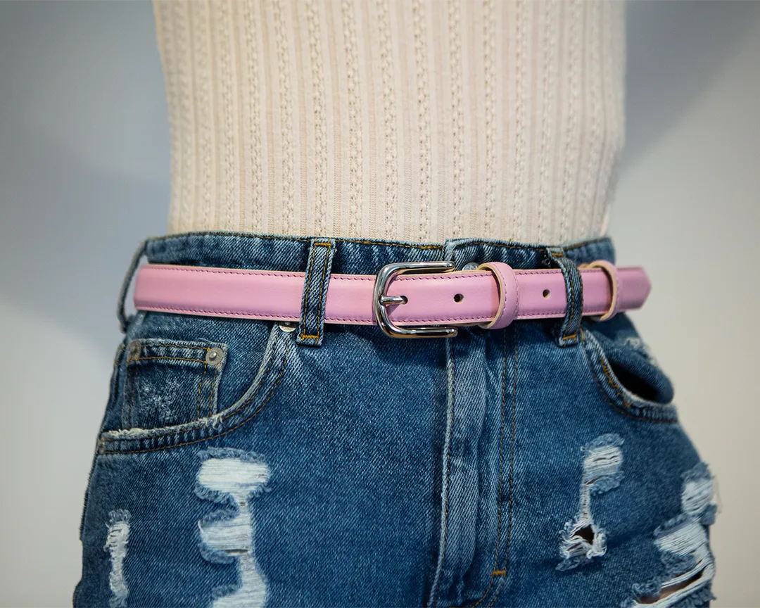 Cintura Sottile In Pelle PU Da Donna Con Fibbia A Perla, Regolabile Ed Elegante